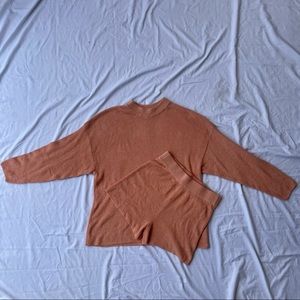 Women’s Free The People Orange Crewneck + Bottoms